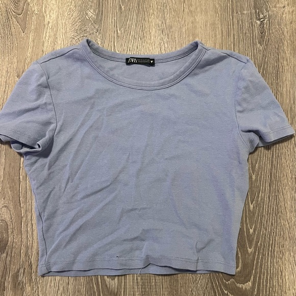 Zara blue cropped top - Picture 2 of 5